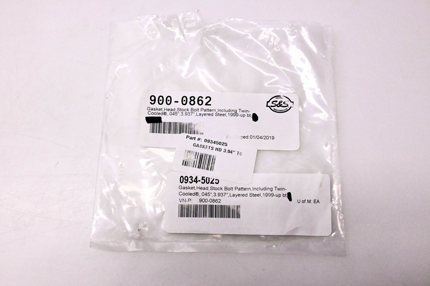 S&S 0934-5025, 9345025, 900-0862 Stock Bolt Pattern Head Gasket NOS