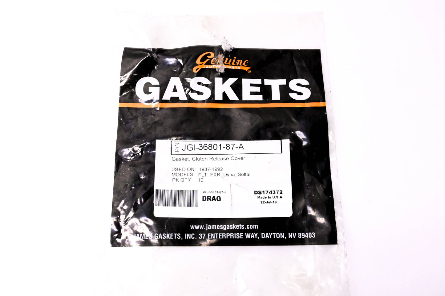 James Gaskets JGI-36801-87-A, DS174372 Clutch Release Cover Gasket Kit NOS