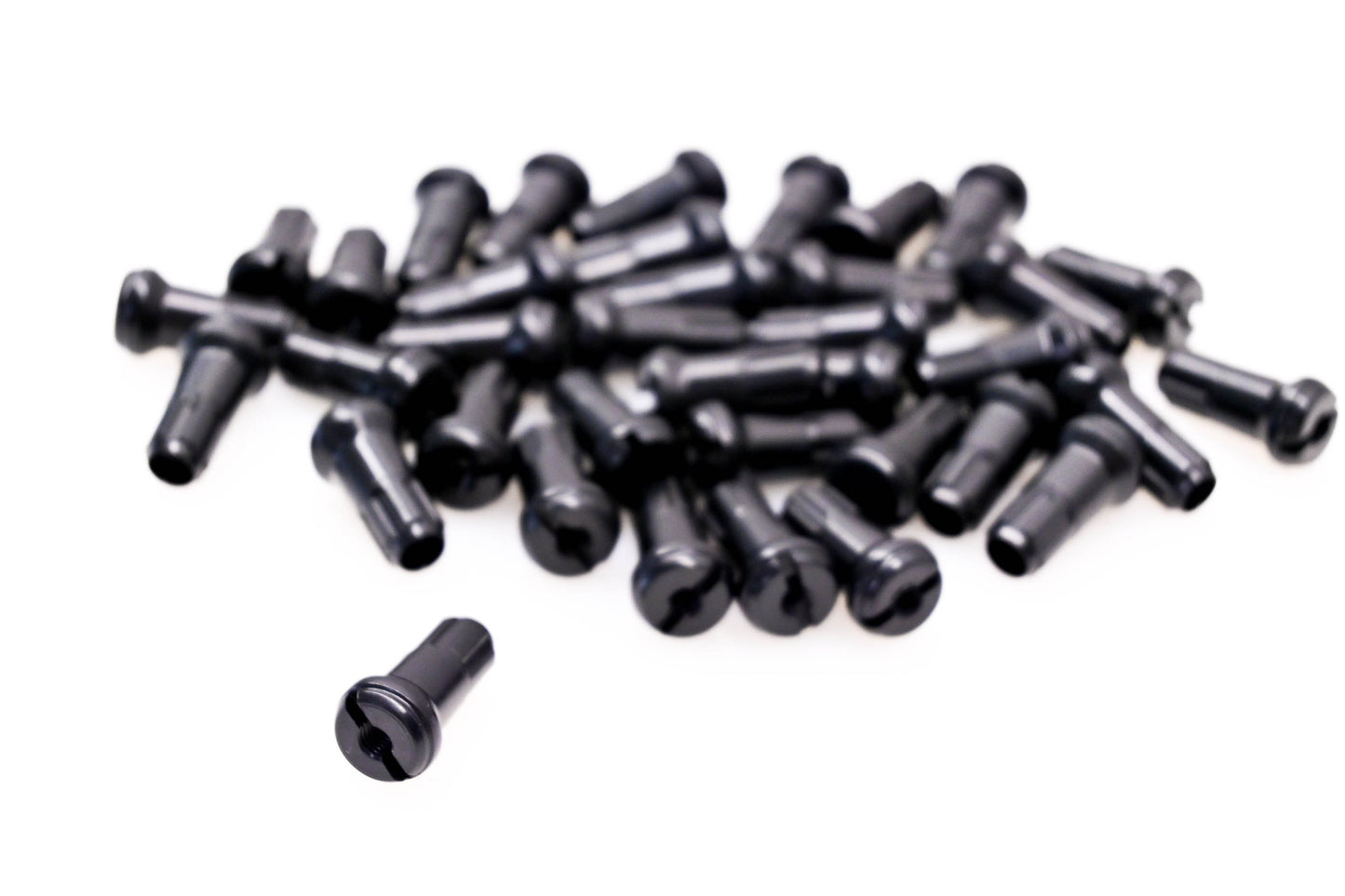 Dubya 98-650B Black Front Spoke Nipple Kit NOS