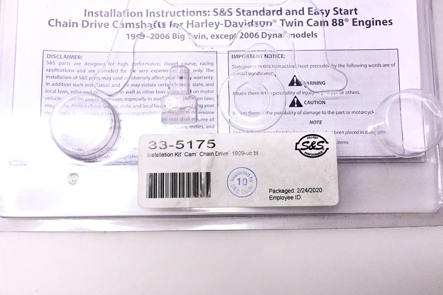 S&S 33-5175 Cam Chain Drive Installation Kit NOS