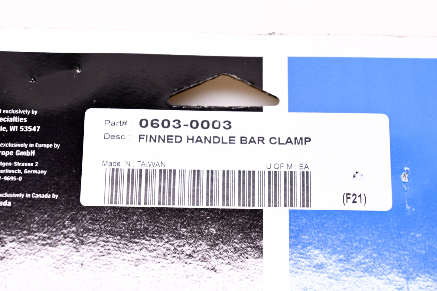 Drag Specialties 0603-0003 Finned Handle Bar Clamp NOS