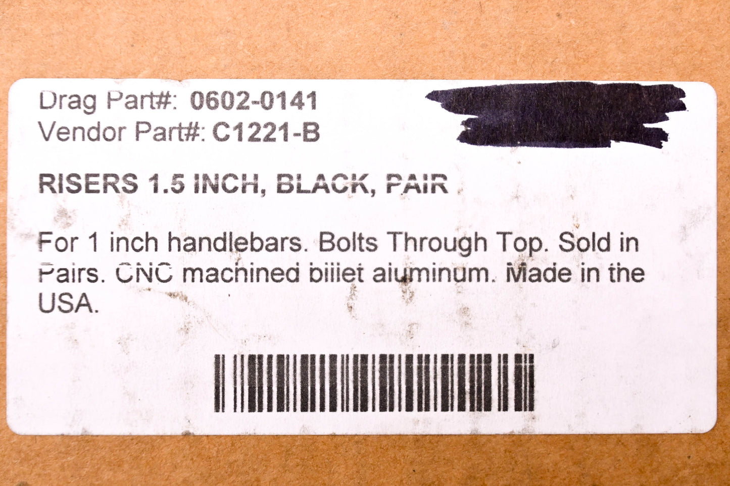 Covingtons Customs 0602-0141 Black 1.5 Inch Risers NOS