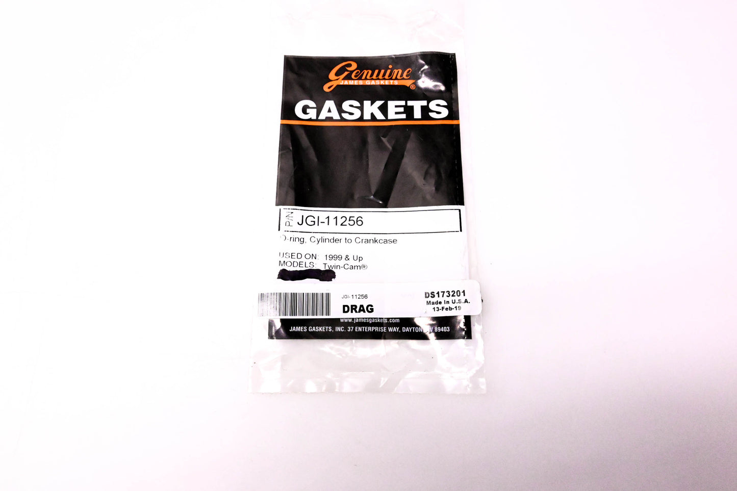 James Gasket JGI-11256, DS173201 Cylinder To Crankcase O-Ring NOS