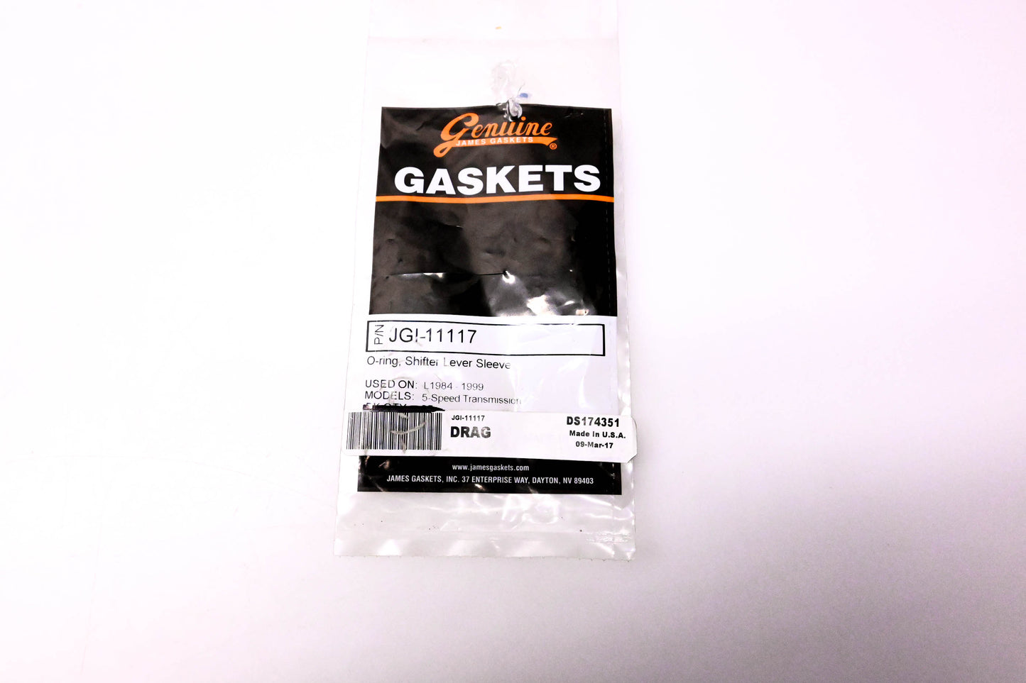 James Gasket JGI-11117, DS174351 Shifter Lever Sleeve O-Ring NOS