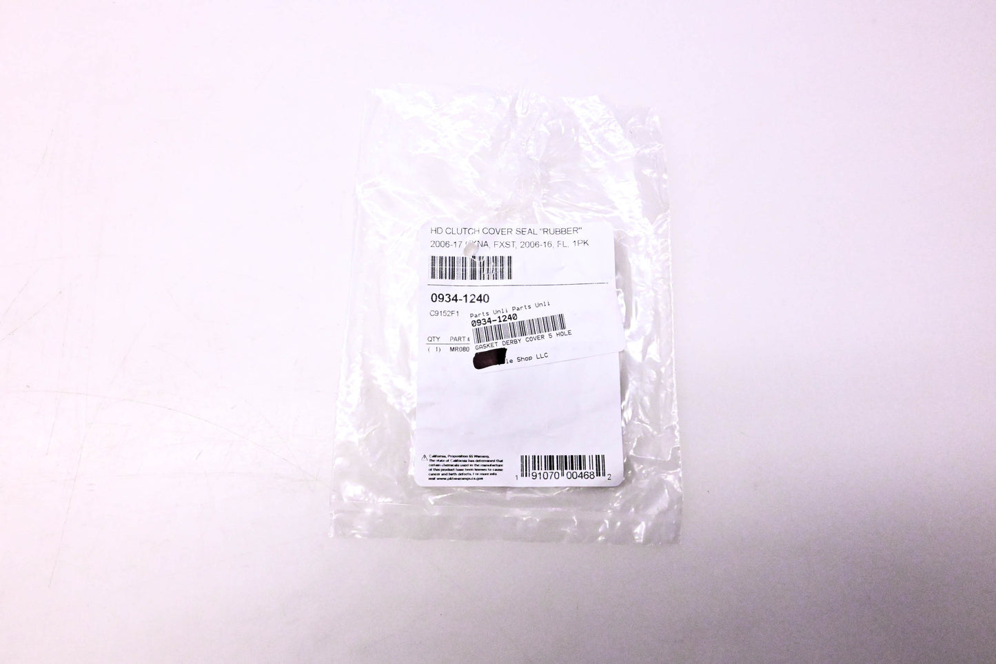 Parts Unlimited 0934-1240, C9152F1 Clutch Cover Seal, Rubber NOS