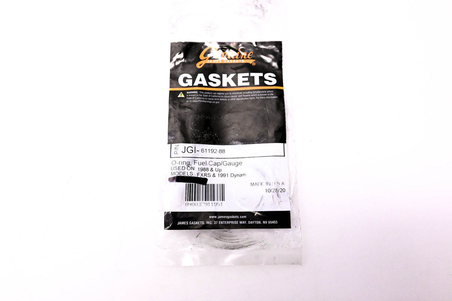 James Gasket JGI-61192-88 Fuel Cap/Gauge O-Ring NOS