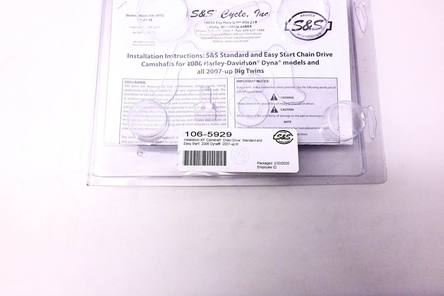 S&S 106-5929 Camshaft Chain Drive Installation Kit NOS