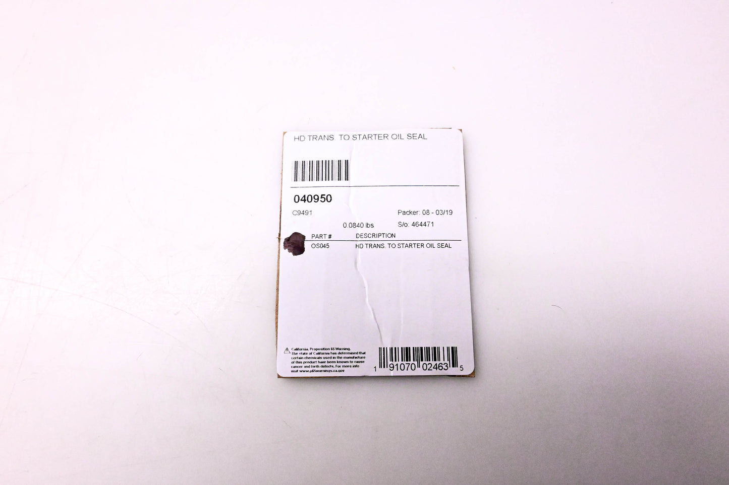 Cometic OS045, C9491, 040950 Transmission To Starter Oil Seal NOS