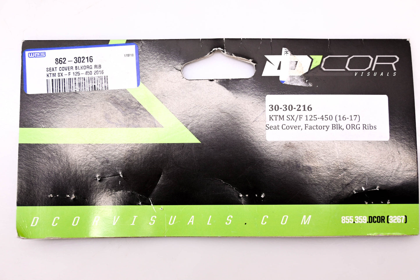 Dcor Visuals 30-30-216, 862-30216 Black Ribbed Seat Cover NOS