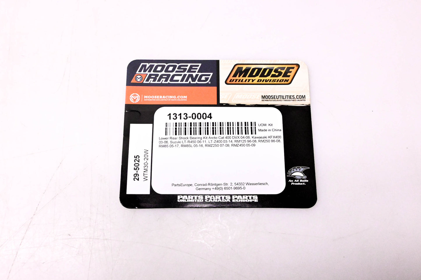 Moose Racing 1313-0004, 29-5025, WTM30-20W Lower Rear Shock Bearing Kit NOS