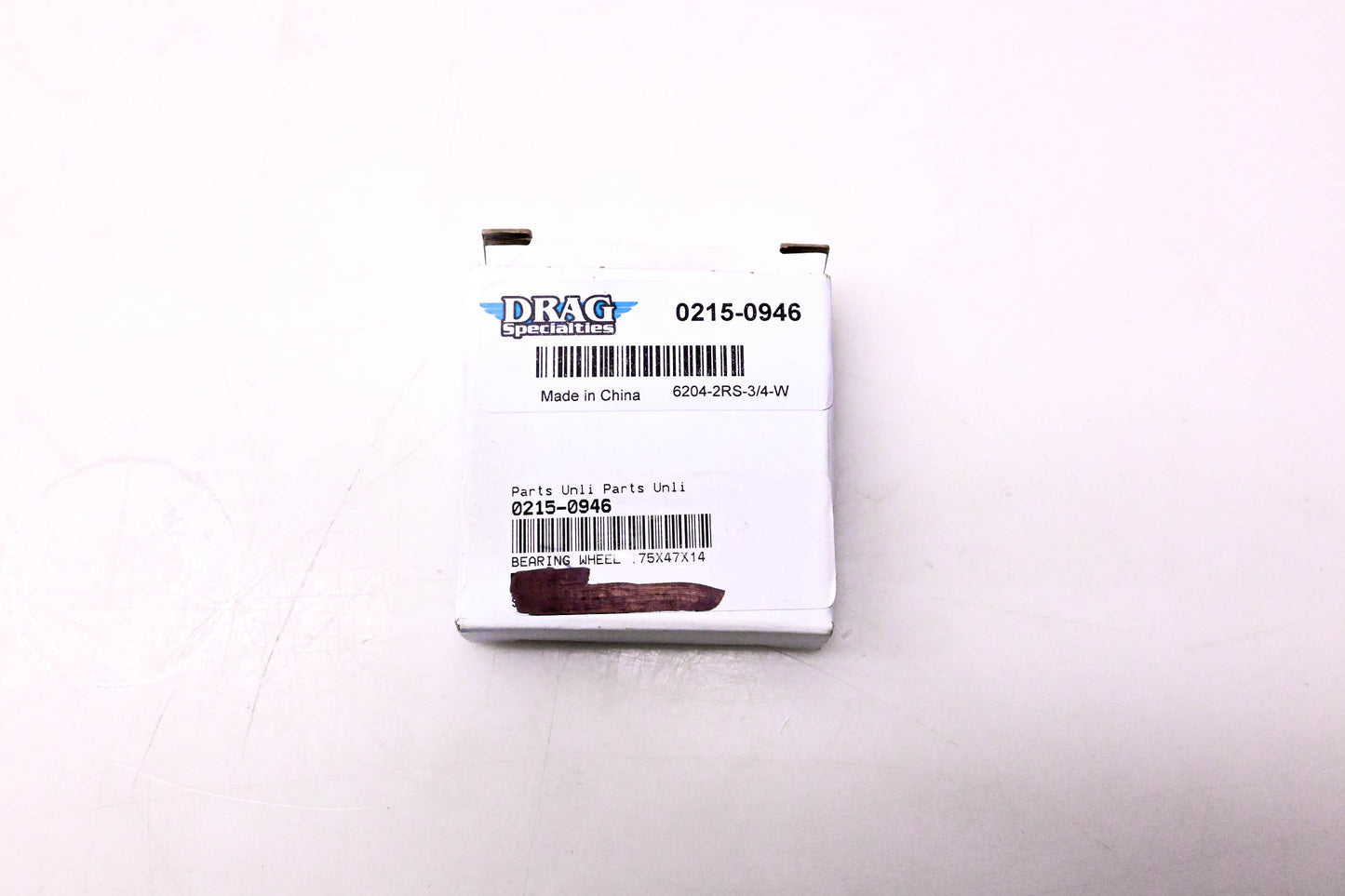 Drag Specialties 0215-0946, 6204-2RS-3/4 Wheel Bearing NOS