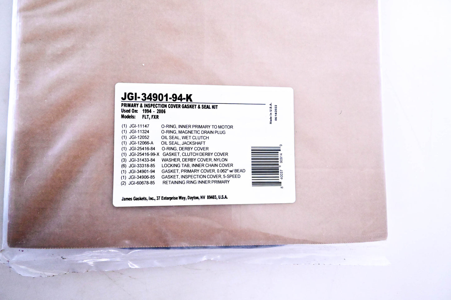 James Gasket JGI-34901-94-K Primary & Inspection Cover Gasket & Seal NOS