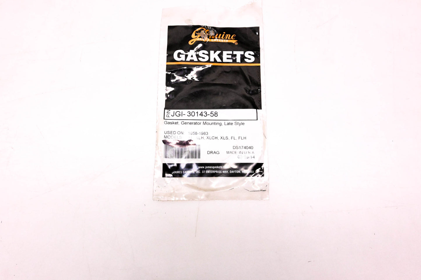 James Gasket JGI-30143-58, DS174040 Late Style Generator Mounting Gaskets Qty 8 NOS