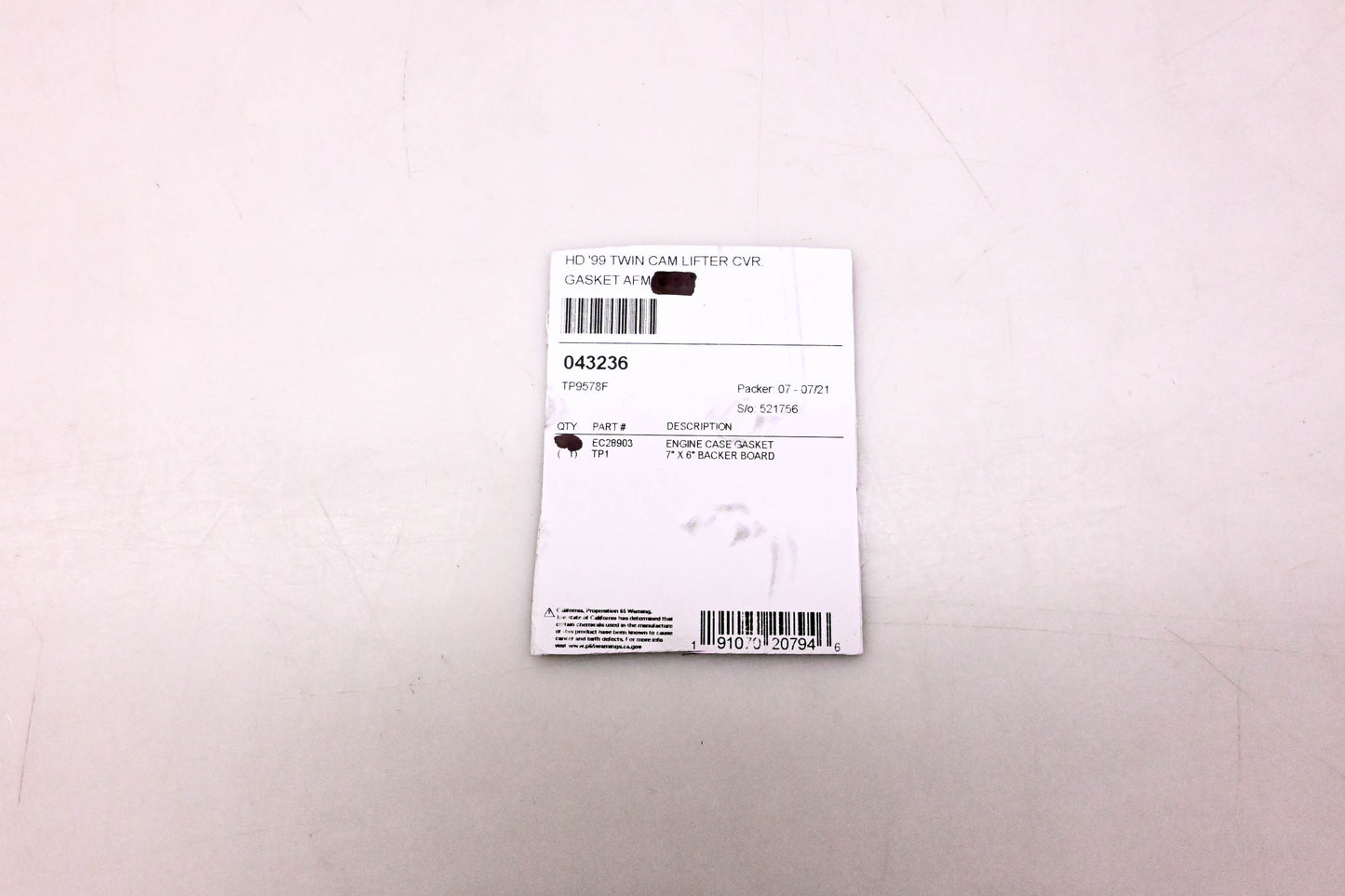 Twin Power 043236, TP9578F Tappet Guide Gaskets Qty 3 NOS