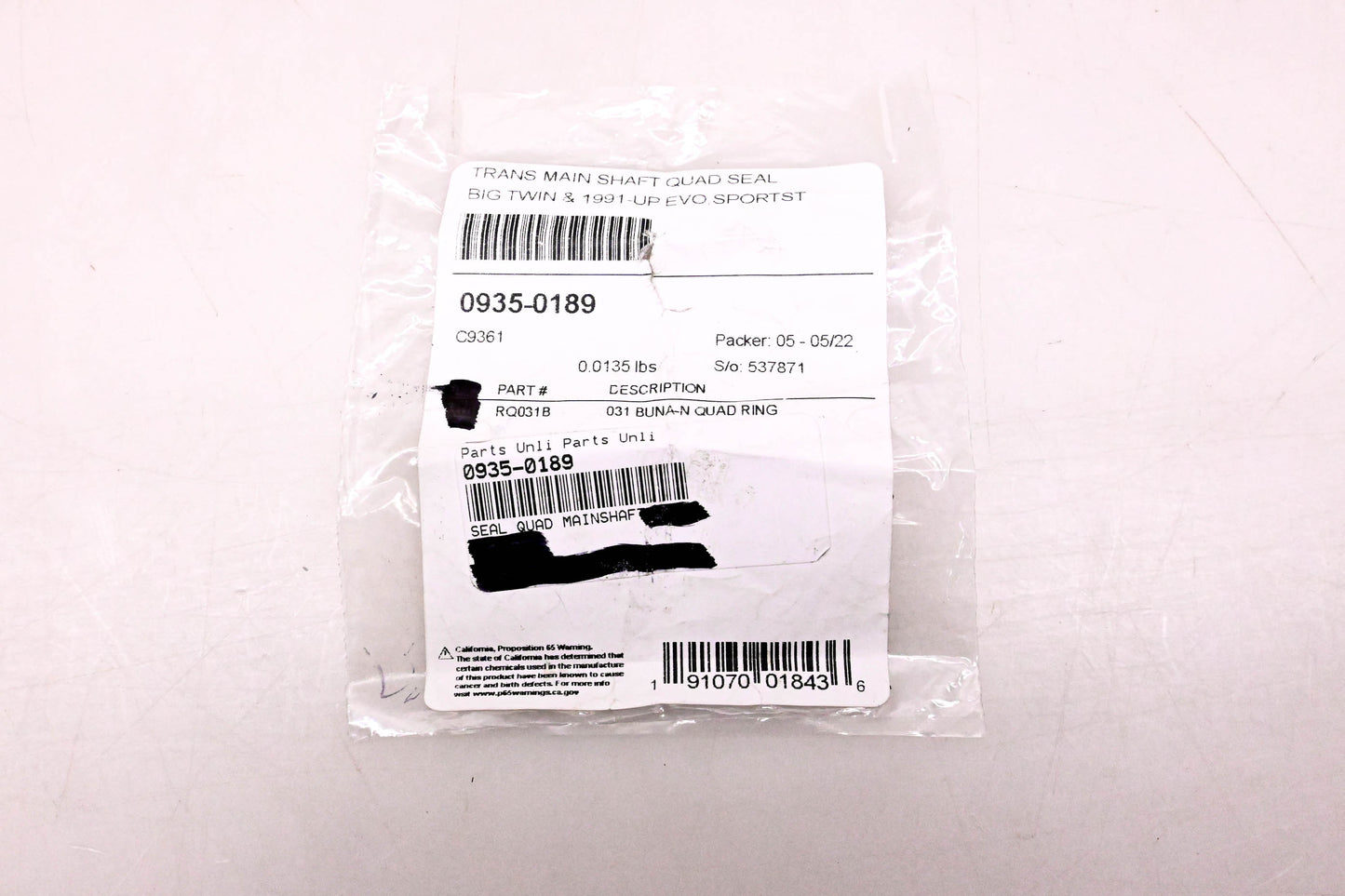 Cometic 0935-0189, C9361, 537871 Main Shaft Quad Seals Qty 10 NOS