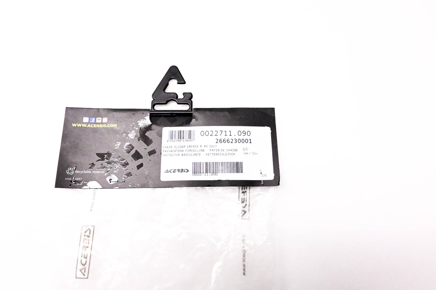 Acerbis 0022711.090, 2666230001 Chain Slider Black NOS