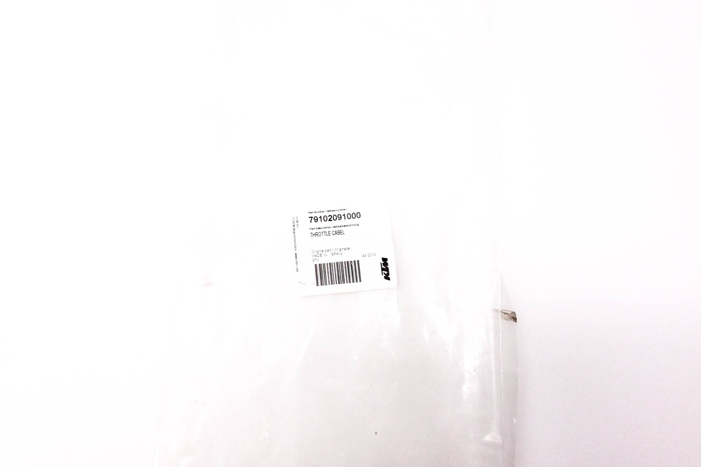 New OEM KTM 79102091000 Throttle Cable NOS