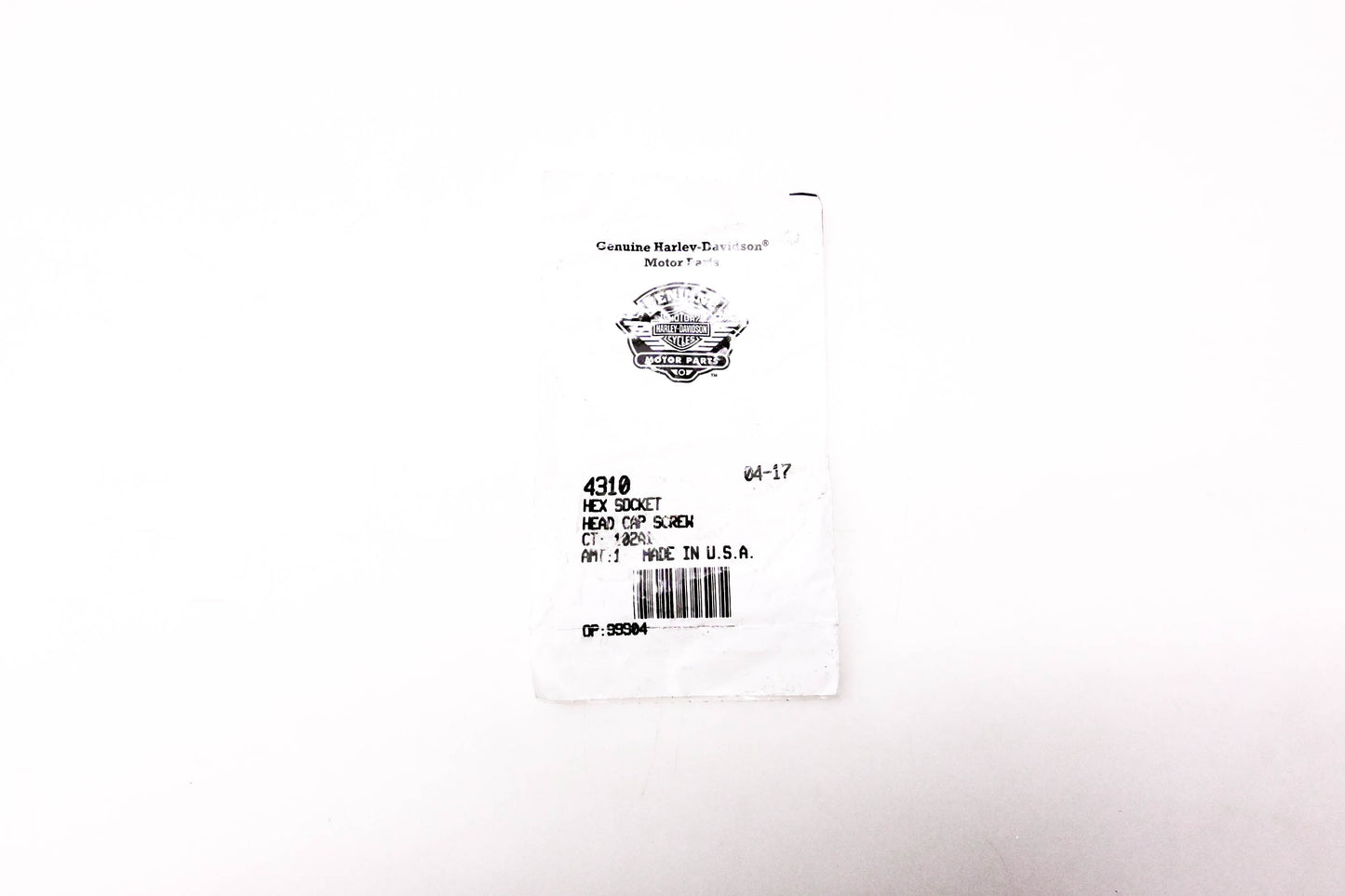New OEM Harley-Davidson 4310 1 3/4" Hex Socket Head Cap Screw NOS