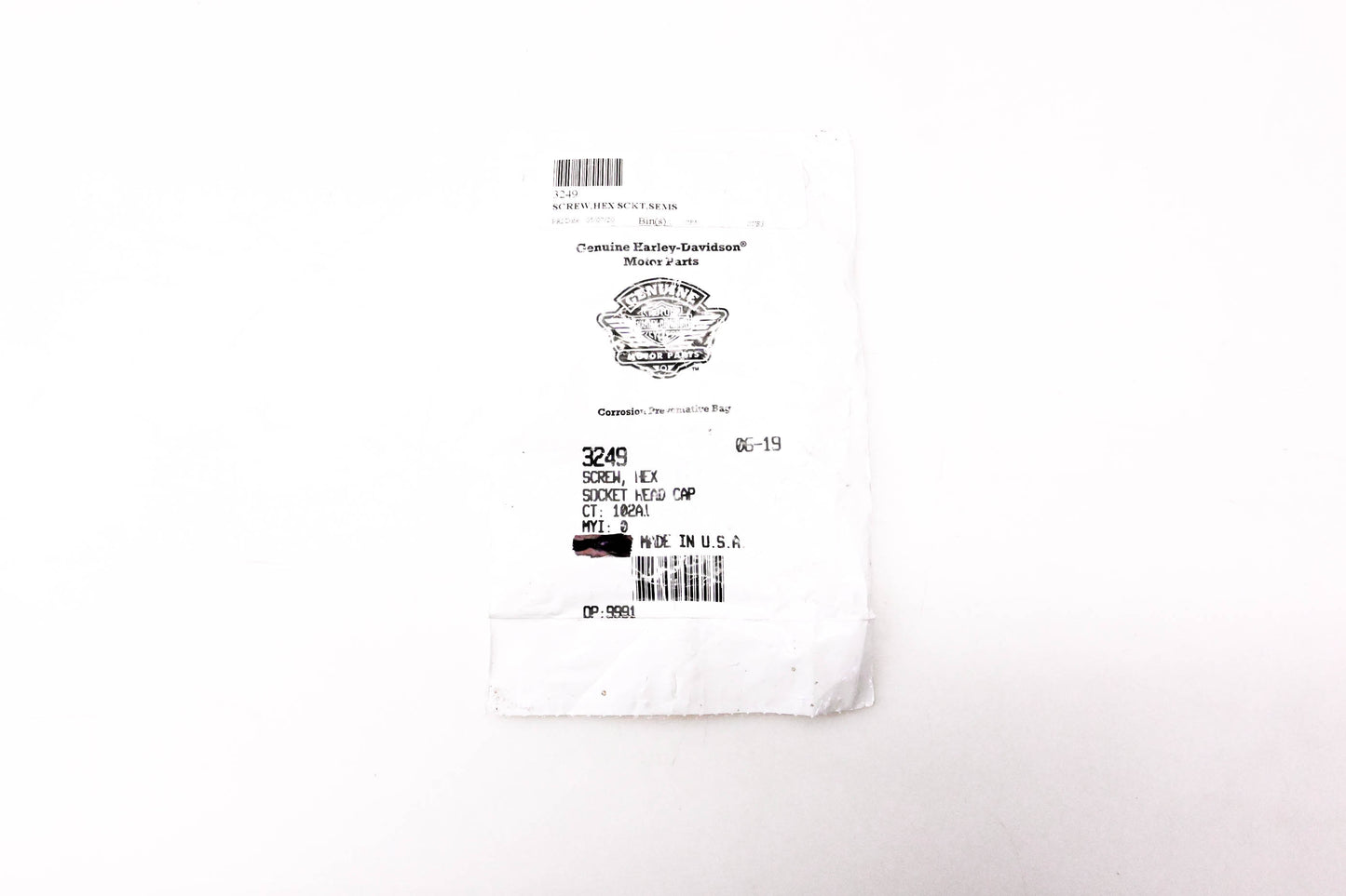 New OEM Harley-Davidson 3249 1 1/4" Hex Socket Head Cap Screw NOS