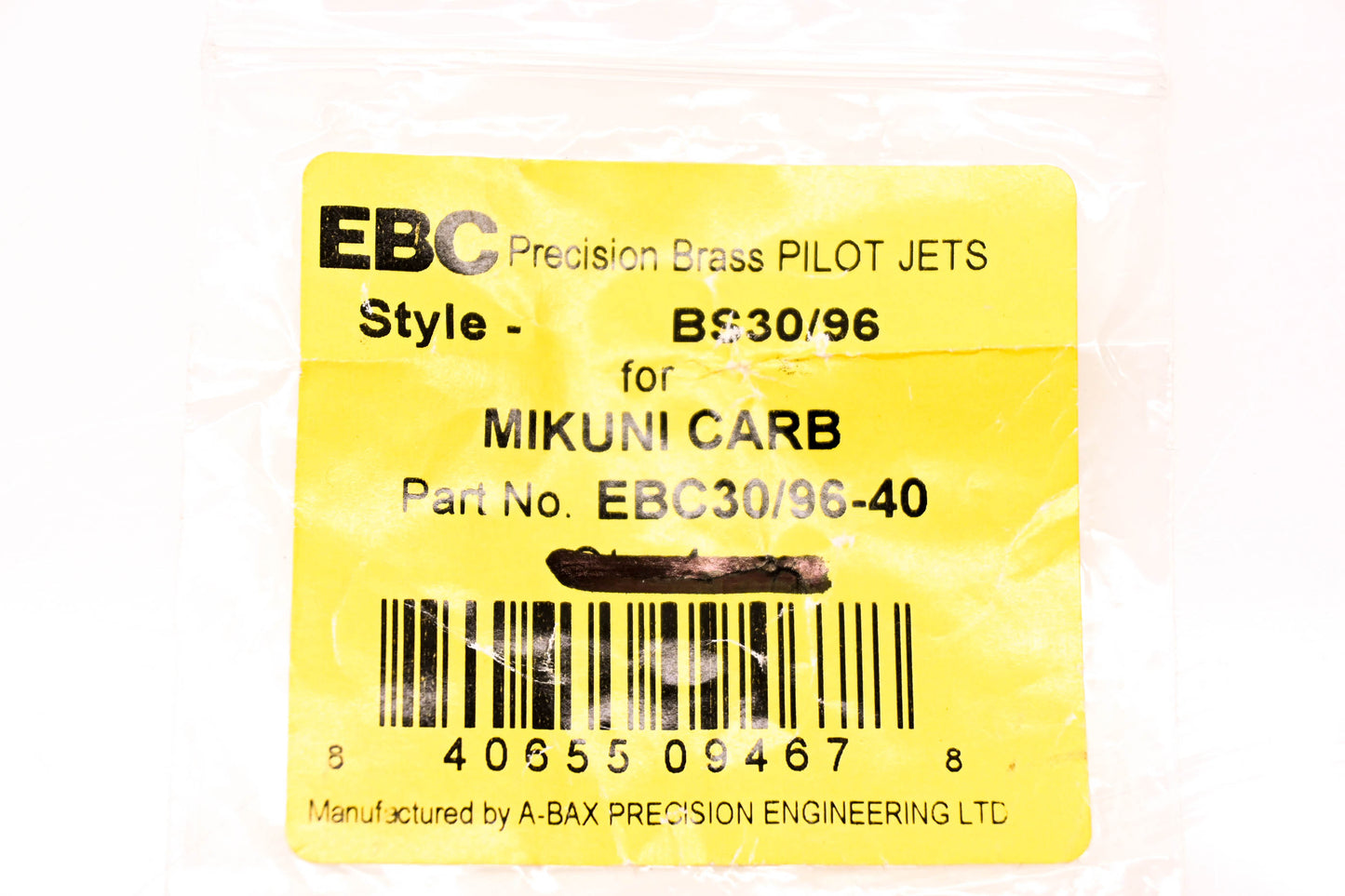 EBC EBC30/96-40, BS30/96 Mikuni Carb Pilot Jet NOS