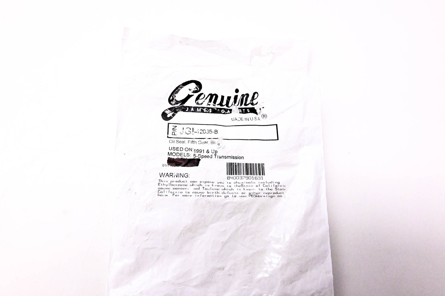 James Gasket JGI-12035-B Fifth Gear Oil Seal Blue NOS
