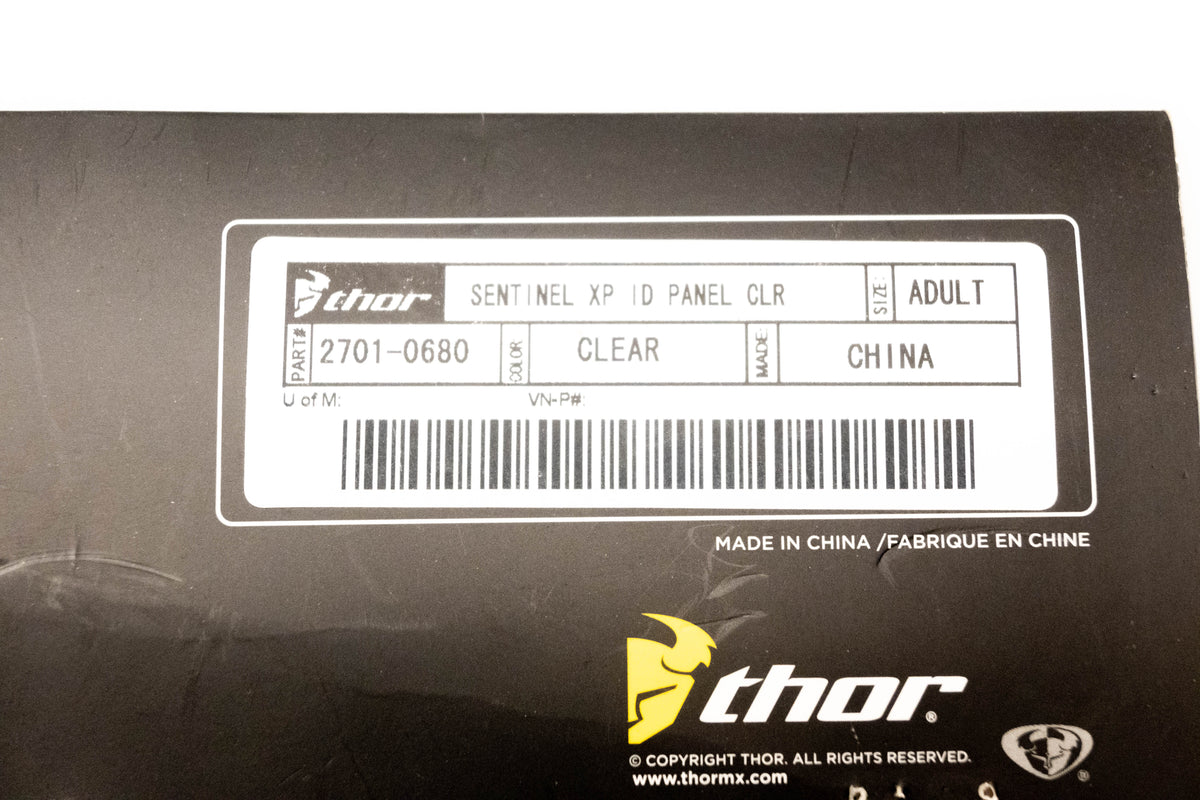 Thor 2701-0680 Clear Number Plate NOS
