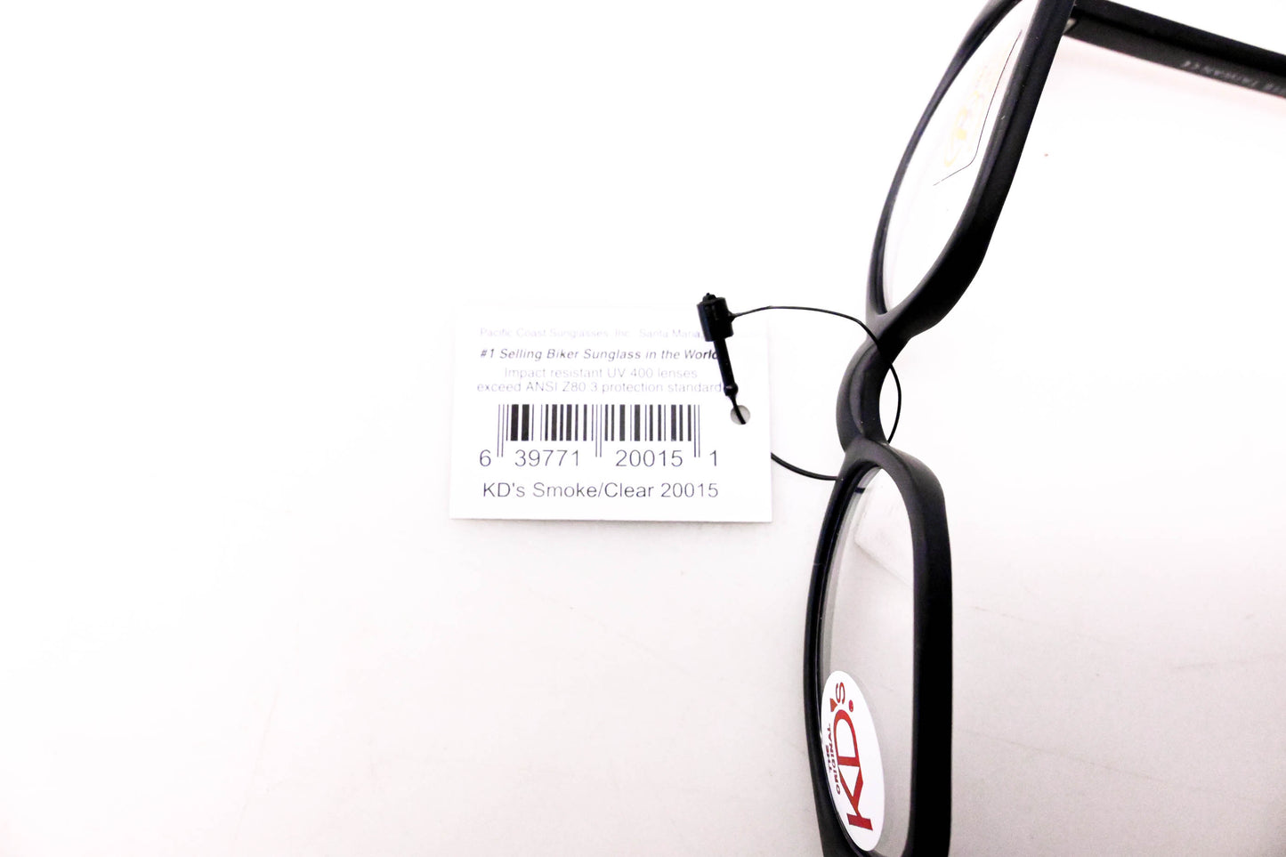 KD's 20015 Biker Sunglasses Smoke/ Clear NOS