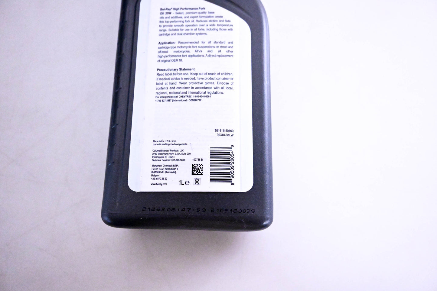 Bel-Ray 99340-B1LW, 301411150160 20W Fork Oil 1l NOS