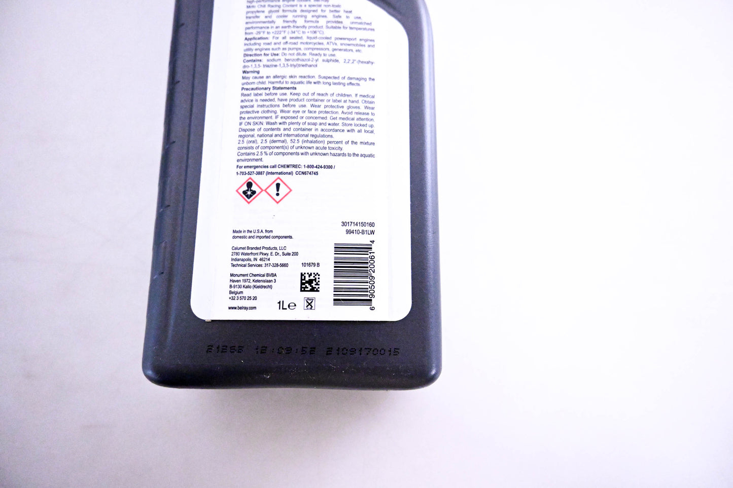 Bel-Ray 99410-B1LW, 301714150160 Moto Chill Racing Coolant 1l NOS