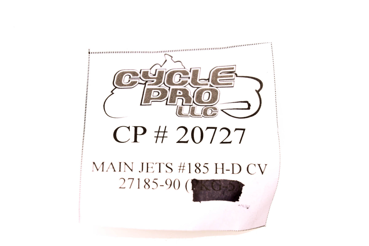 Cycle Pro 20727, DS-289326, 27185-90 Main Jet #185 NOS