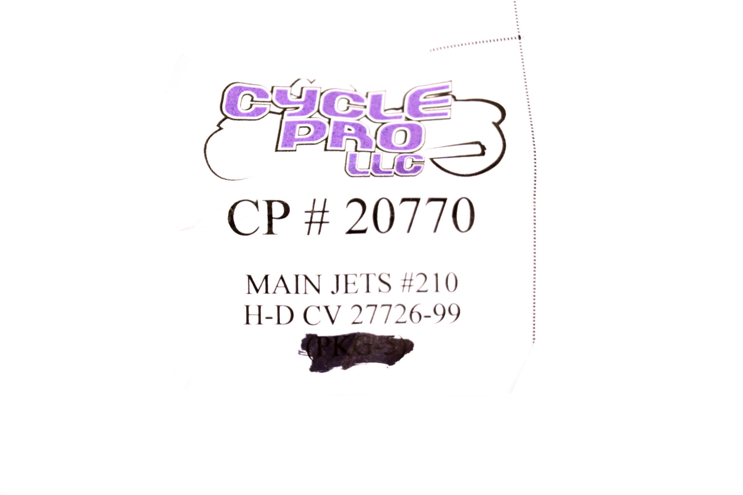 Cycle Pro 20770, 1006-0279, 27726-99 Main Jet #210 NOS