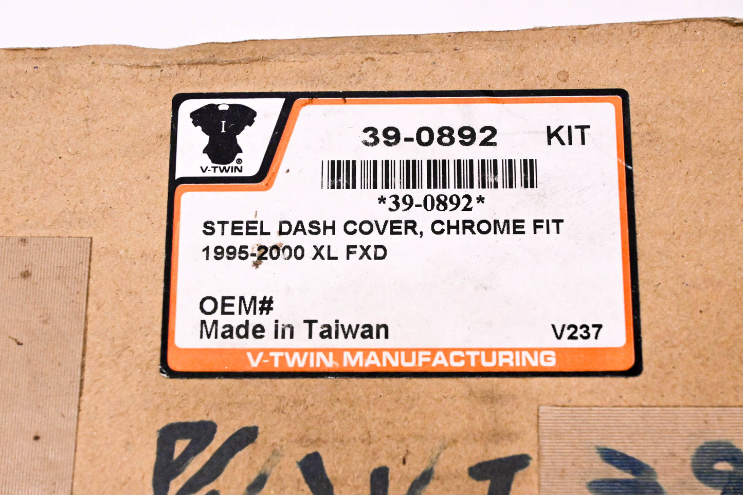 V-Twin 39-0892 Steel Dash Cover Chrome Kit NOS