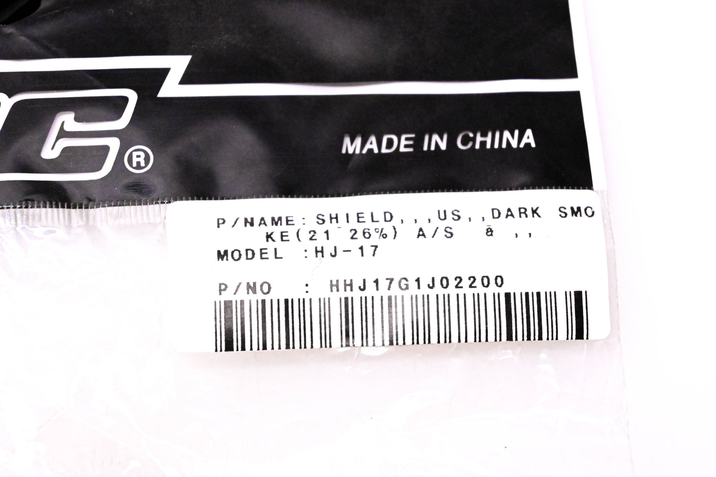 HJC HJ-17 Dark Smoke Shield NOS