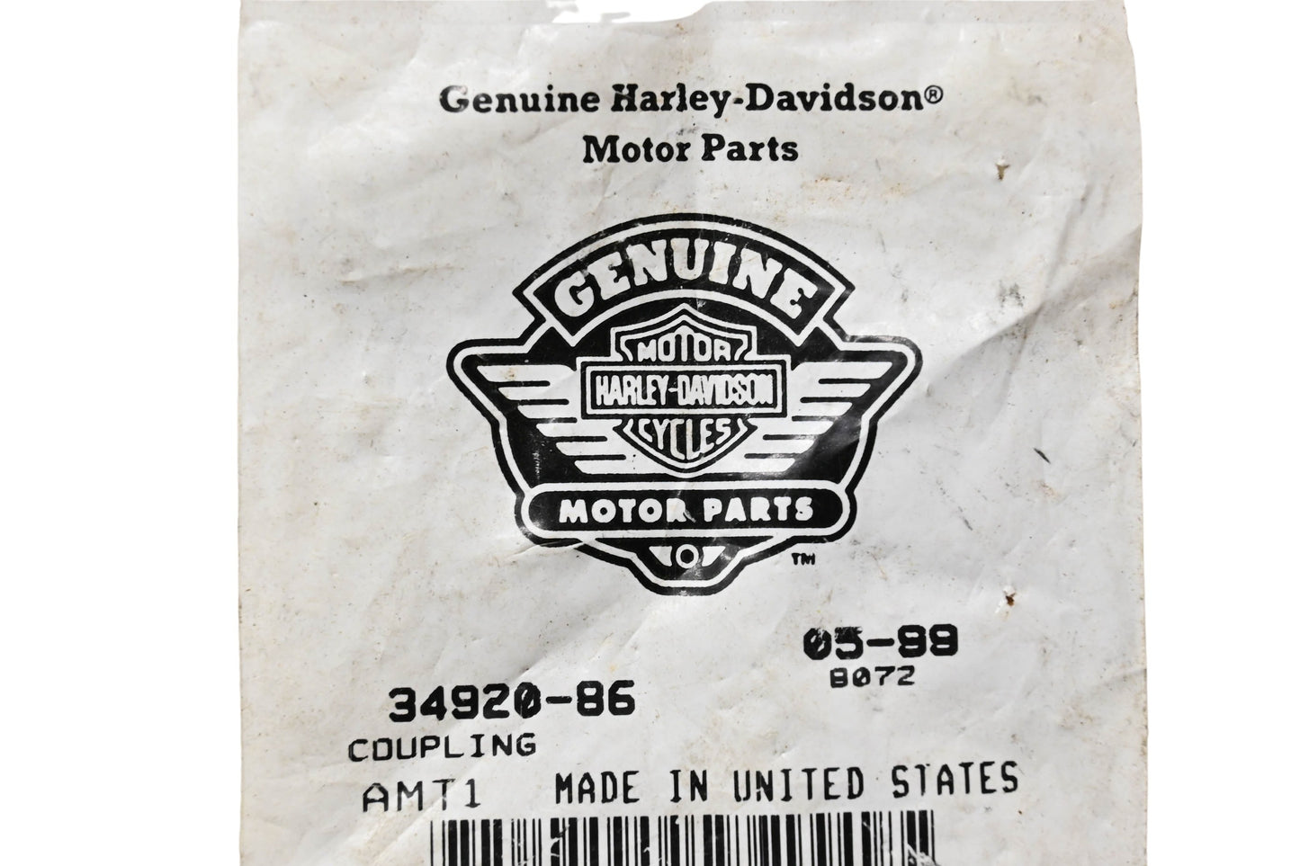 New OEM Harley-Davidson 34920-86 Coupling NOS