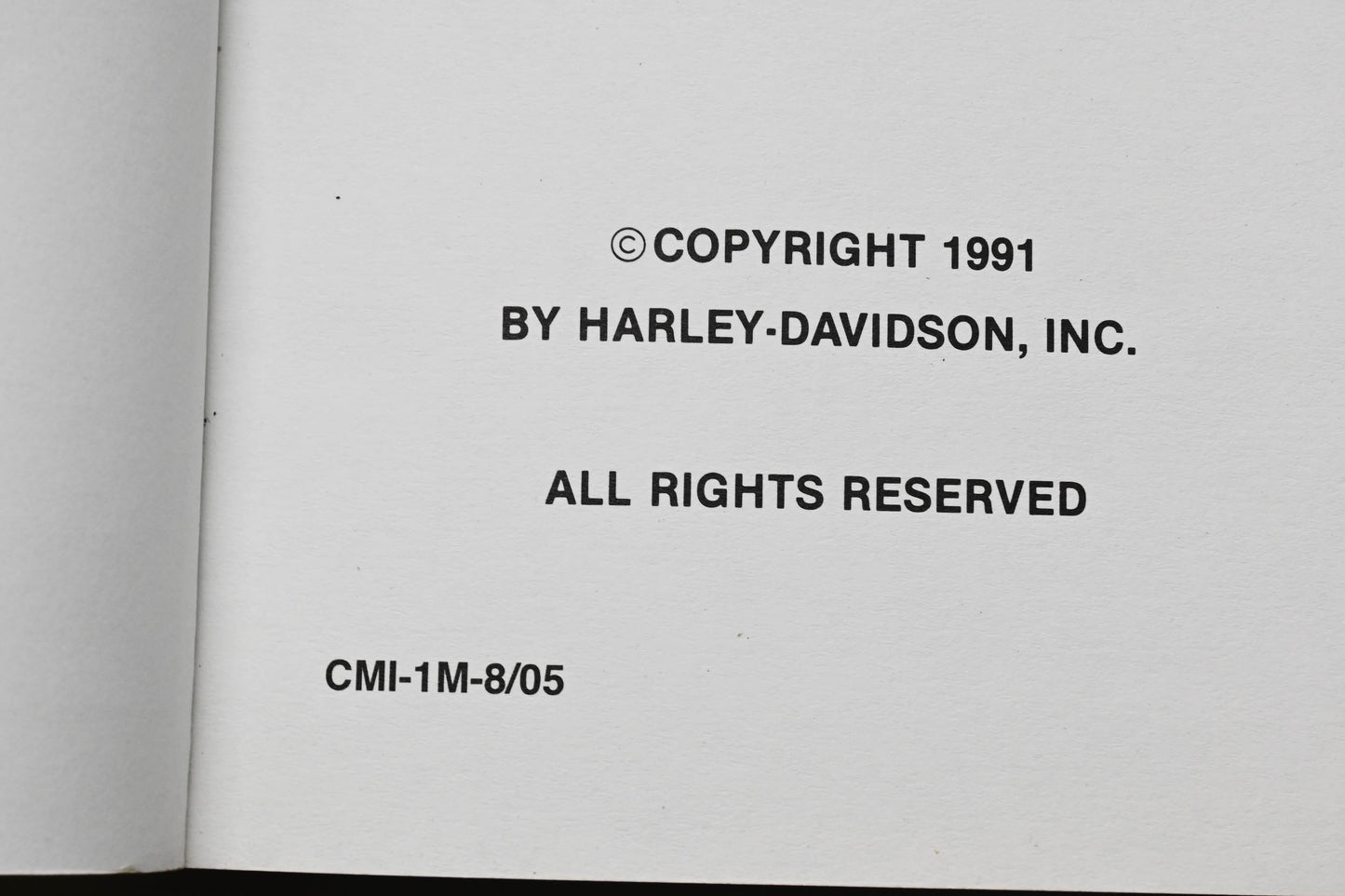 OEM Harley-Davidson 99483-92, CMI-1M-8/05 Service Manual 1991 & 1992 FLT/FXR Models