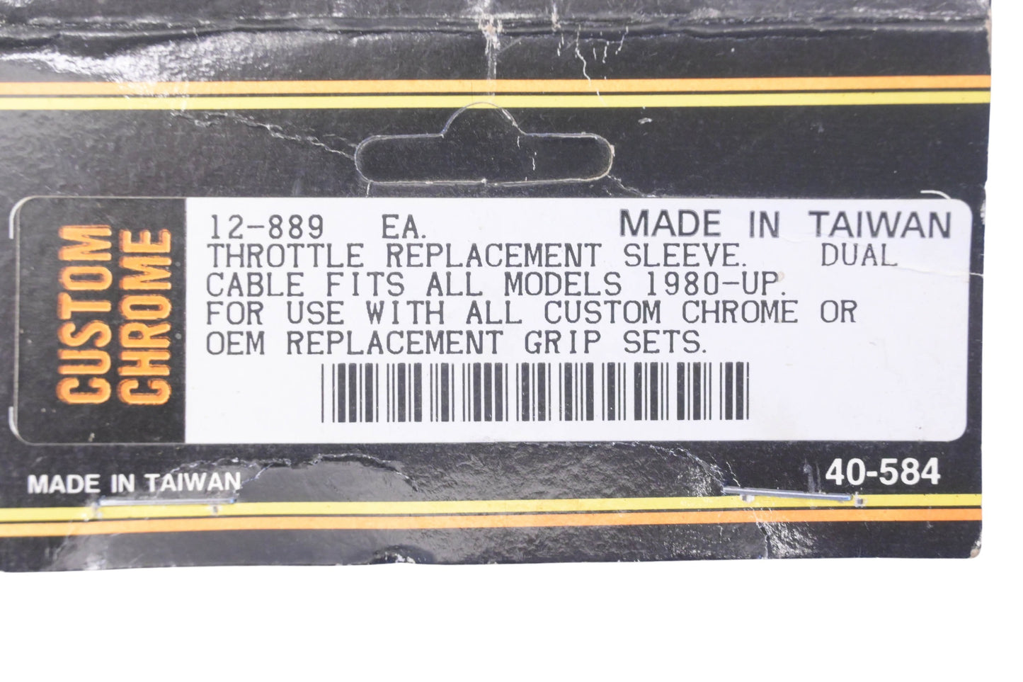 Custom Chrome 12-889, 12889 Black Throttle Sleeve NOS