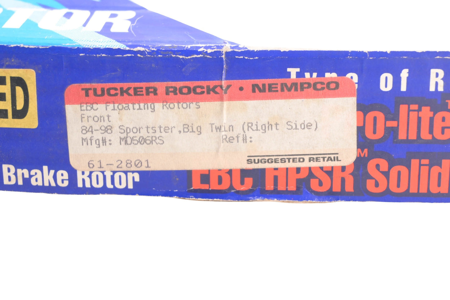 EBC MD506RS, 61-2801 Floating Brake Rotor NOS