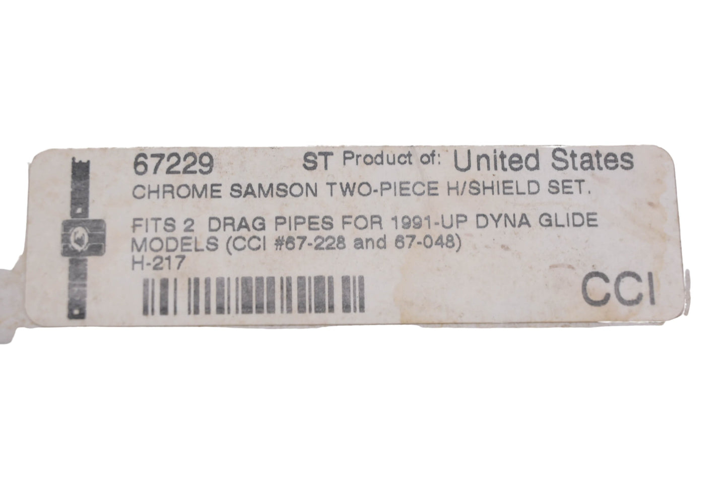 Samson 67229, H-217 Chrome Two-Piece Heat Shield Kit NOS