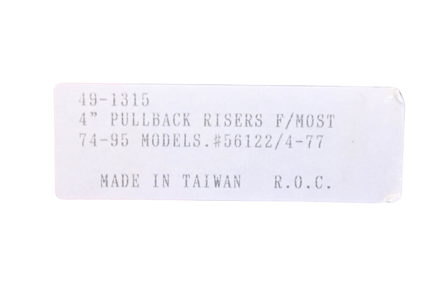 Bikers Choice 49-1315 4'' Pullback Riser Kit NOS