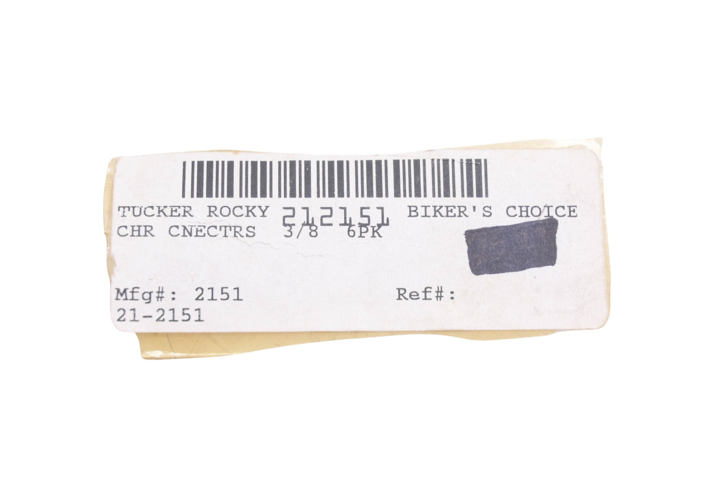 Biker's Choice 212151, 21-2151 3/8'' Chrome Connectors Qty 2 NOS