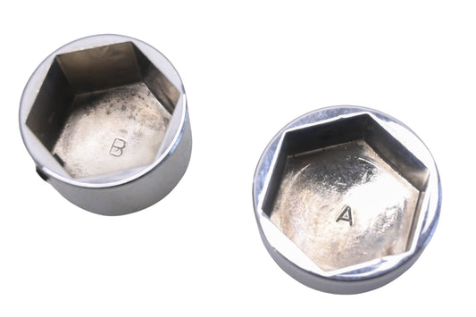 Biker's Choice 49-0052 Chrome Rear Axle Cap Kit NOS