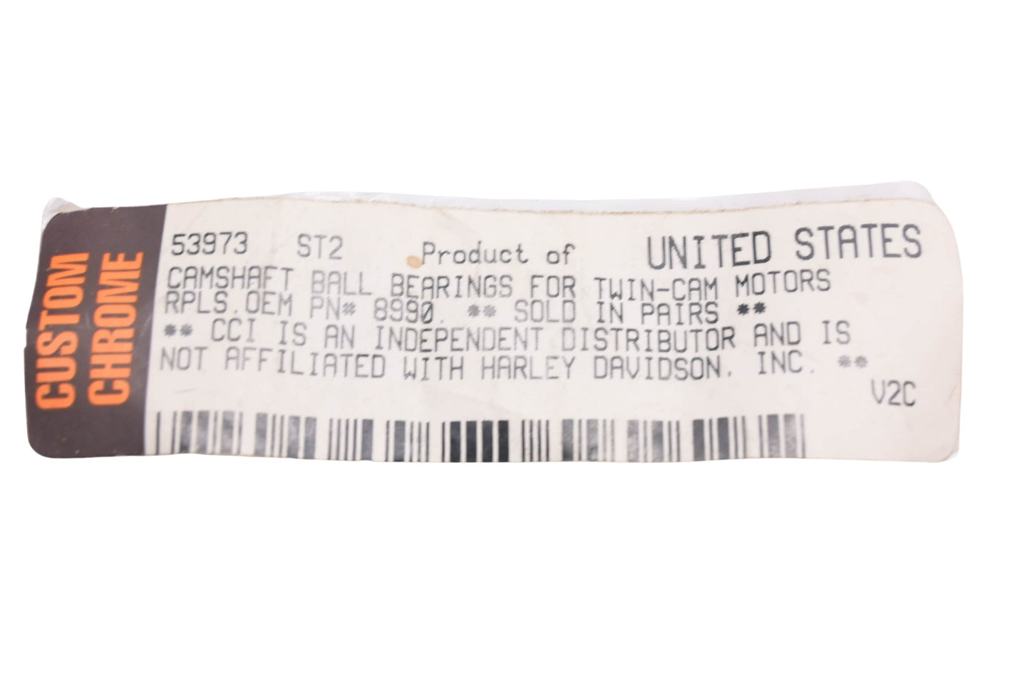 Custom Chrome 53973, 8990, FC69945 Camshaft Ball Bearing Kit NOS