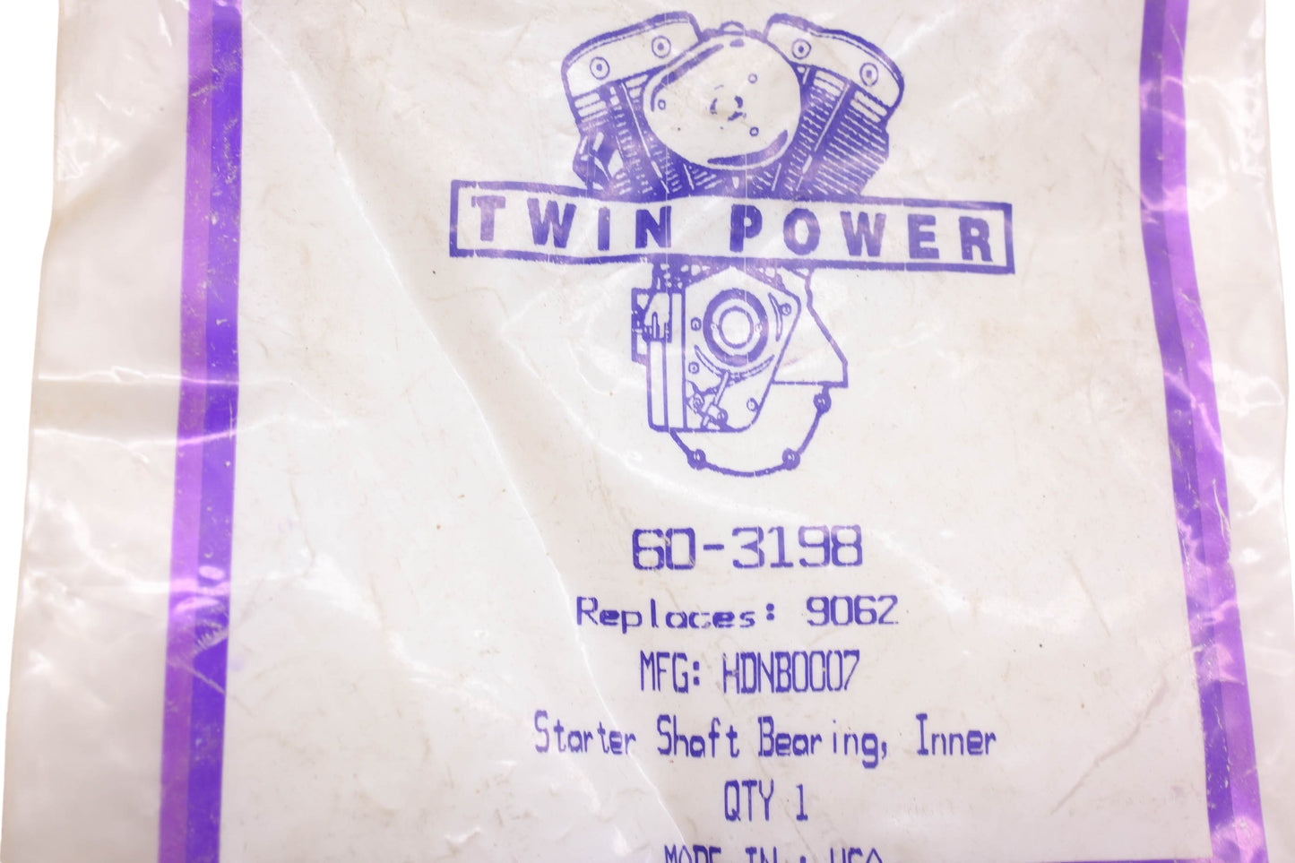 Bikers Choice 60-3198, 9062, HDNB0007 Inner Shaft Bearing Starter NOS