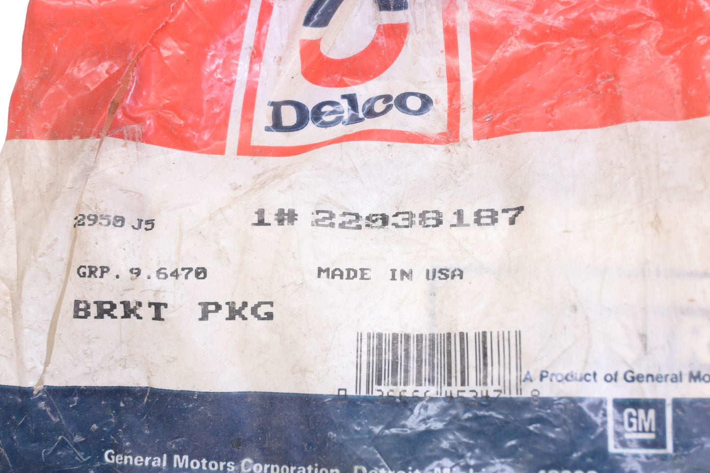 Delco 2950 J5, 22038187 Bracket Mount Kit NOS