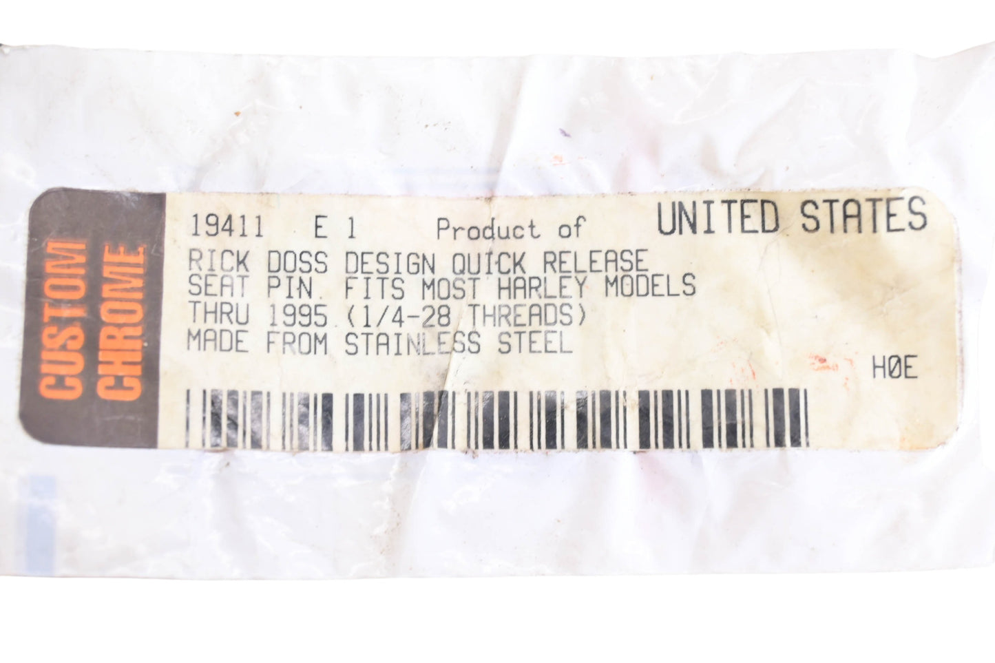 Custom Chrome 19411, 19-411 Quick Release Seat Pin NOS