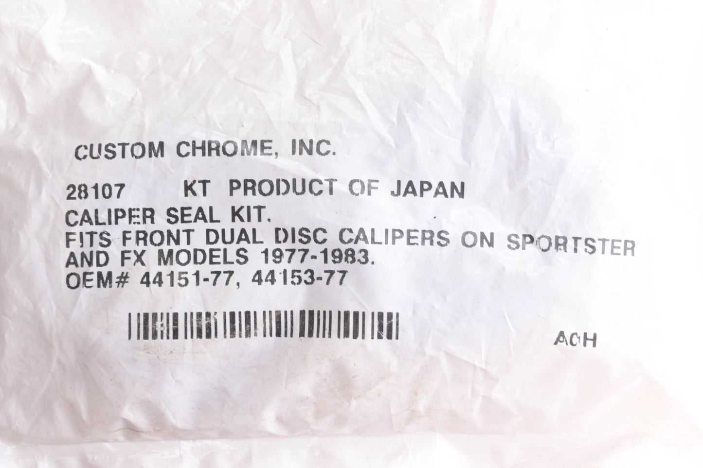 Custom Chrome 28107, 44151-77, 44153-77 Caliper Seal Kit NOS