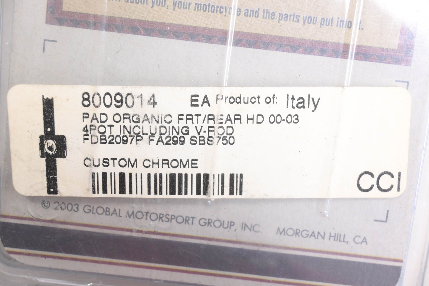 MotorFactory 8009014, KBA61115 Brake Pad Kit NOS