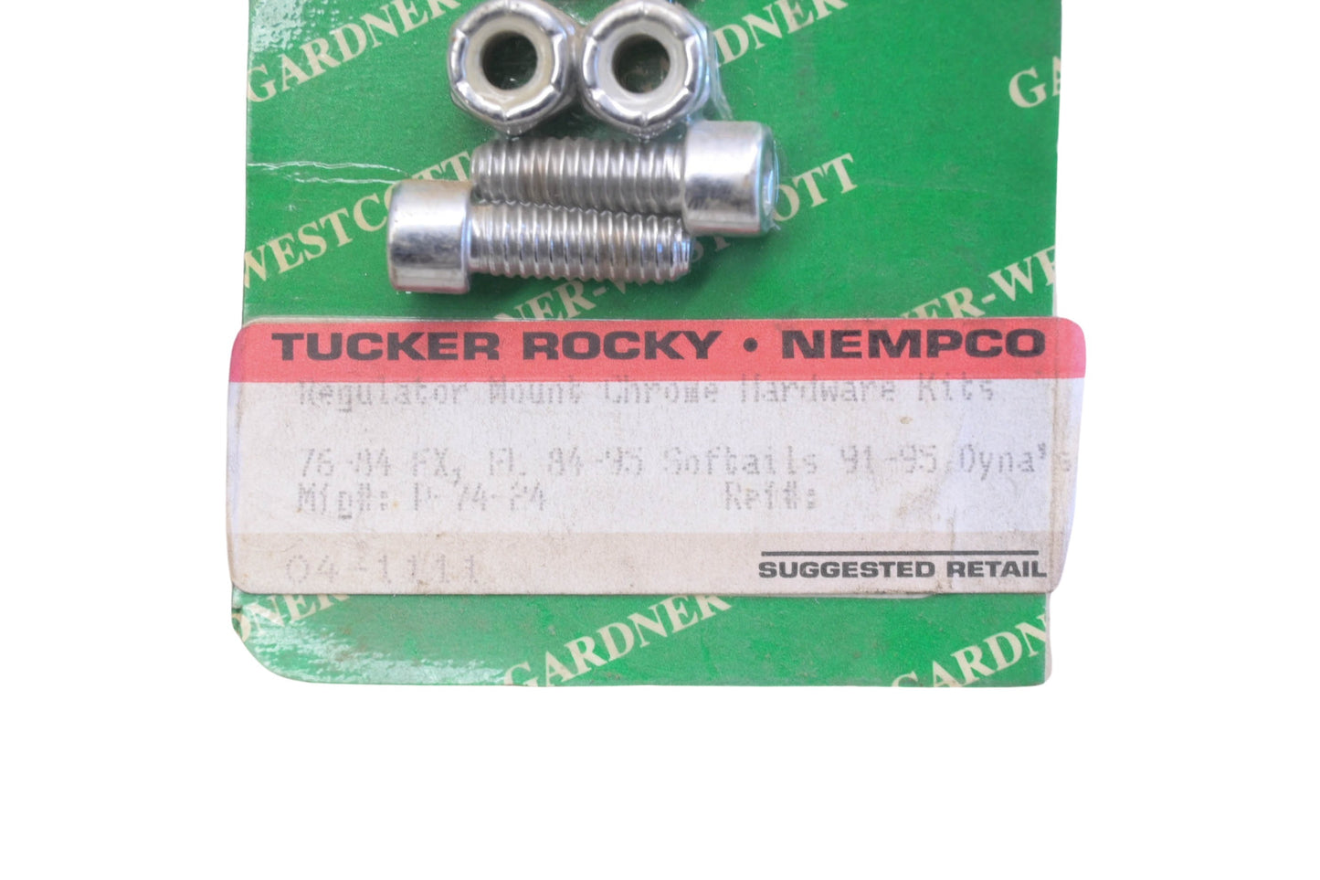 Gardner-Westcott 04-1111, P-74-24 Regulator Chrome Mount Kit NOS