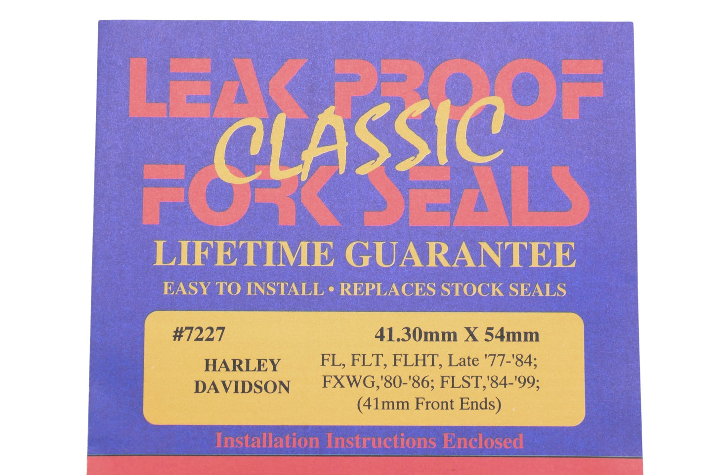 New OEM Harley Davidson 7227 Leak Proof Seal Front End Kit NOS