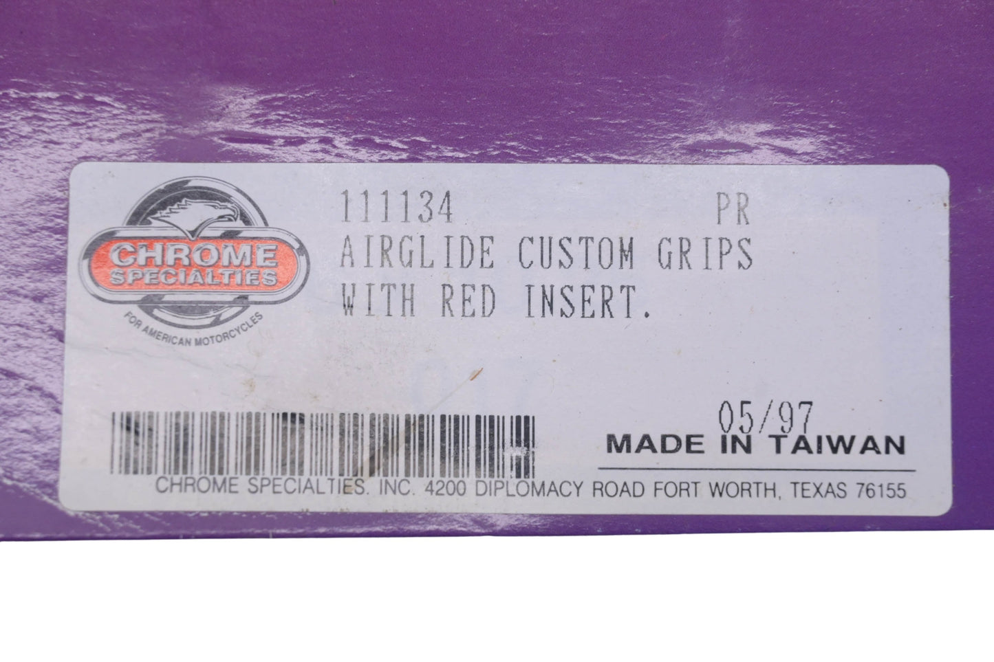 Chrome Specialties 111134 Red Ribbed Throttle Sleeve Kit NOS